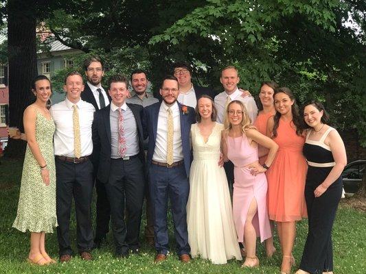 All our Transy alumni friends at the Carnegie Center for our wedding reception