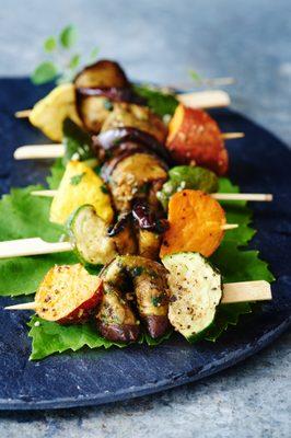 Organic Farmer's Market Veggie Kebobs. Oren's Kitchen