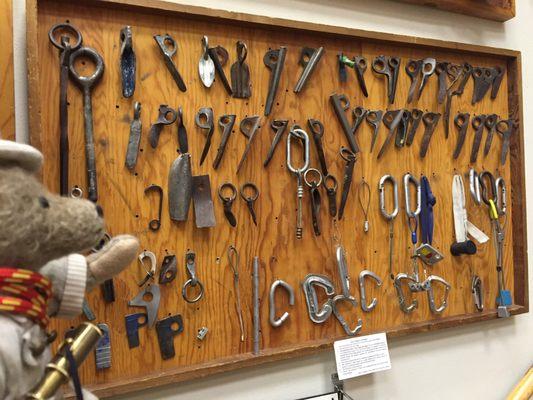 Old climbing gear display!