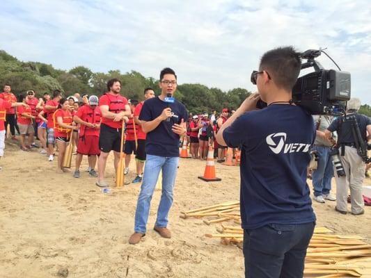 Viet TV here interviewing Asia Time Square for the Dragon Boat Festival