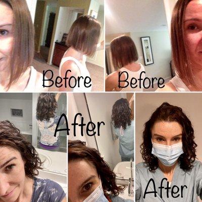 My hair before & after starting treatment with Dr. Dy!