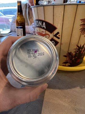 Today is June 23, 2023. Our table was served a beverage that expired almost a year ago.