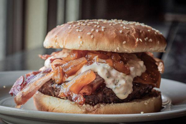 Tiger burger with pork belly