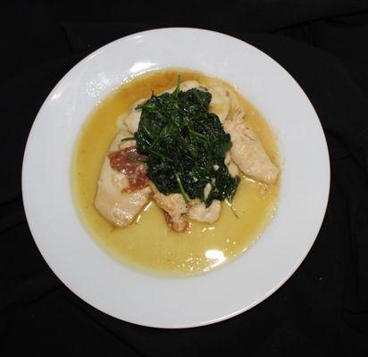 Mr. Alfano's traditional Sicilian Chicken Saltimbocca.