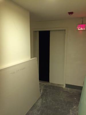 If you want to fall to your death, this elevator shaft is right next to the trash room. Very convenient.