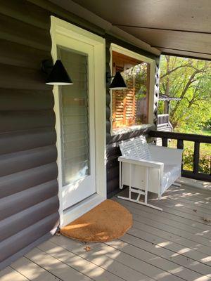 Exterior: Cabin during early fall