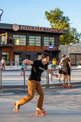 Roller Skating At Millcreek Common