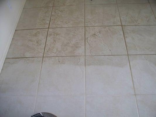 Porcelain tile and grout cleaning