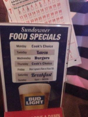 food specials