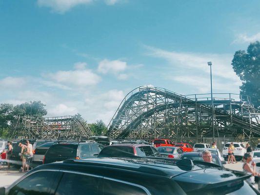 Z^2 as viewed from the parking lot. It's only 41ft tall, but it's an ACE Coaster Classic!