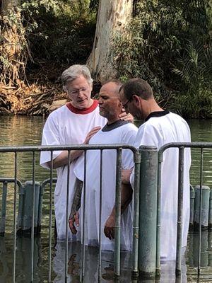 My Baptism in the Jordan River Washed my sins away publicly proclaiming my trust in Jesus and His Resurrection.