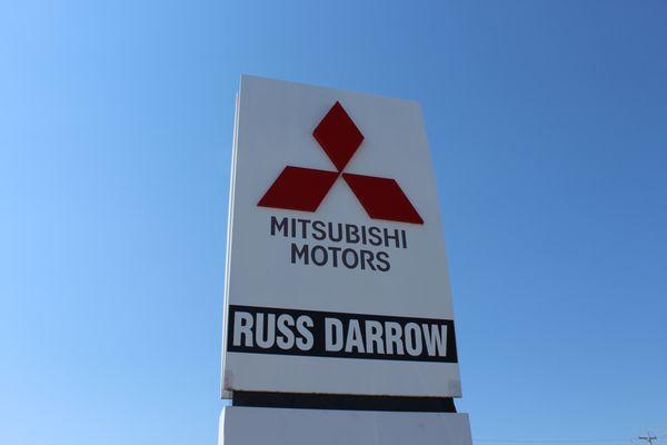 Our Mitsubishi sign at Russ Darrow Mitsubishi.