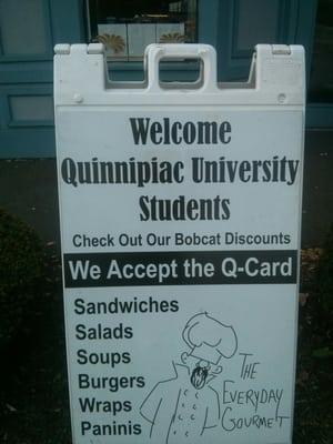 Quinnipiac Q-Card accepted here