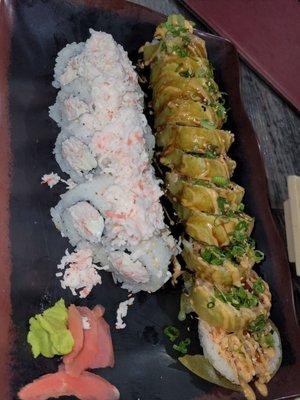 Left: Snow white roll Right: Ultimate roll