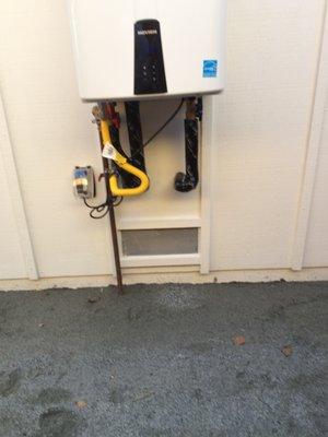 Tankless water heater install