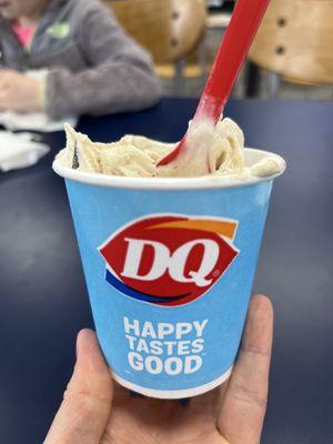 Cutie mini - Peanut Butter Puppy Chow BLIZZARD Treat. Wish there was pb swirls in it.