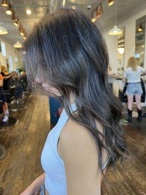 Soft balayage and haircut