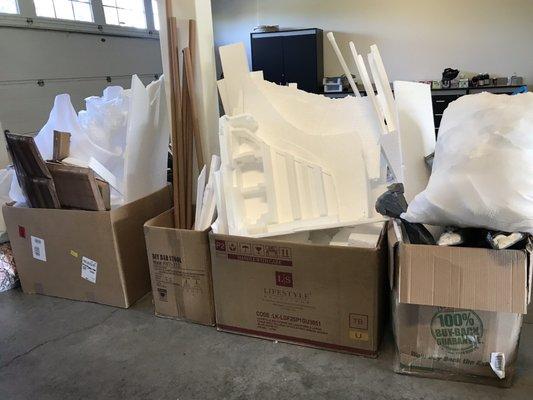 Styrofoam packaging and plastics