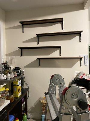 Floating shelves