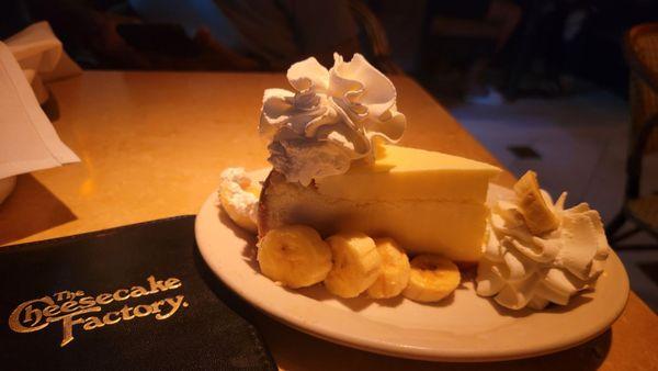 We couldn't leave without having a slice of Banana Cream Cheesecake.