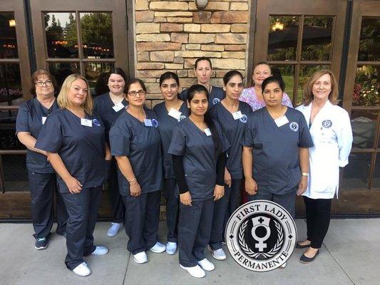 Turlock Campus Nurse Assistant Students at Clinical, 22 day program to become a CNA. (Must pass state test to become certified.)