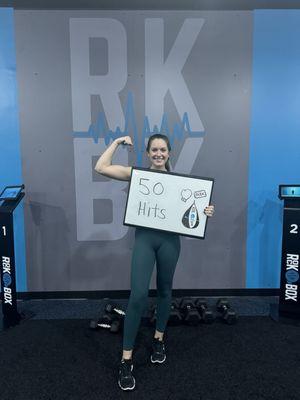 50 hits in 50 days! This gym is amazing and the workouts are new and exciting every day!