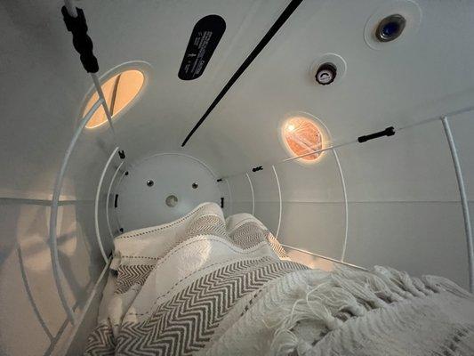 Inside the Space Hyperbaric Oxygen Therapy (HBOT) Chamber