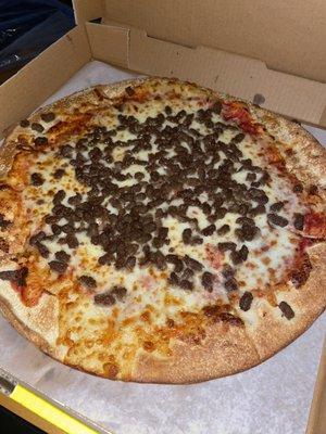 Ground beef pizza