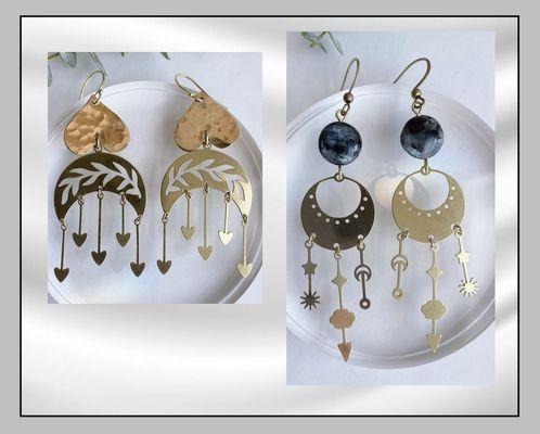 Brass Dangly Earrings