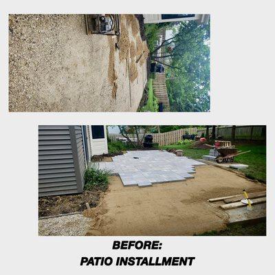 Before and after patio installment

Call today for a free estimate! 
847 532 9151