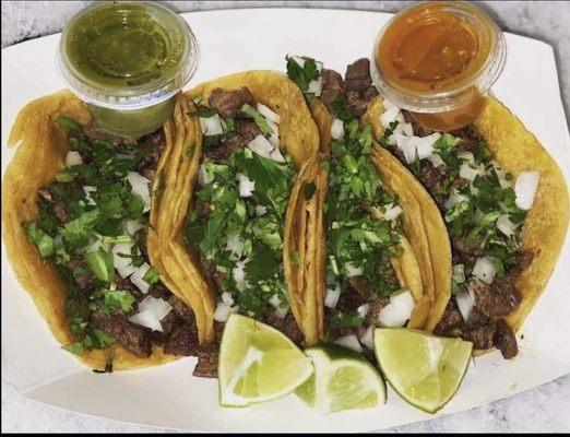 Street tacos. Carna Asada