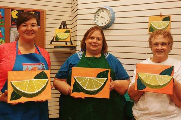 Art Mixer, Refreshing Lime class in our Foothills Mall Studio!