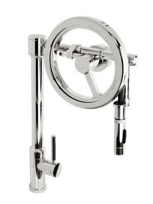 Contemporary Wheel pull down kitchen faucet!