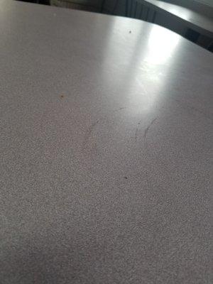 Dirty tables.