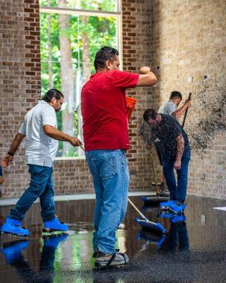 Applying Epoxy Flooring In Atlanta GA