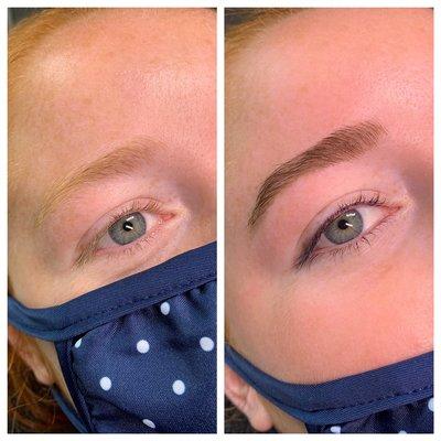 Eyebrow wax & tint ... eyelash tint.