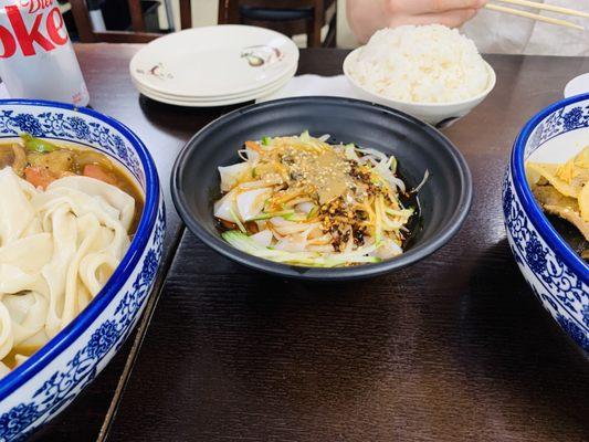 Cold noodles with peanut sauce