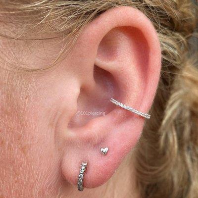 Conch Piercing with Telesto Ring from BVLA at 101 Piercing