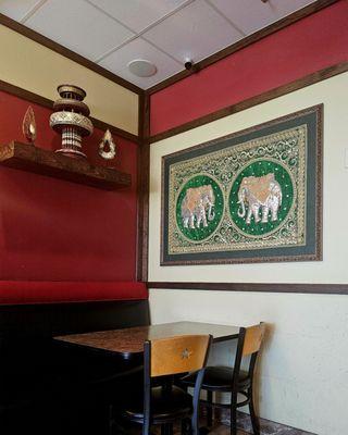 Decor is authentic Thai.