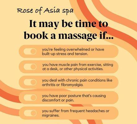 Massage benefits.