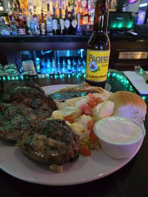 Thursday's $18 steak dinner. It was delicious.