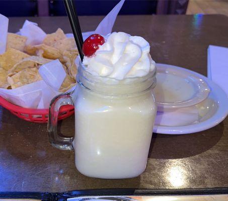 Piña Colada, Chips & Queso.