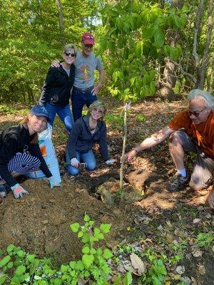 Harmony Gardens working on Native garden...with the grant provided by Unity Gardens.