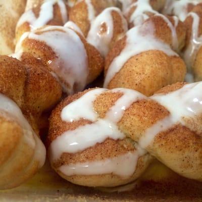 Cinnamon sticks with icing