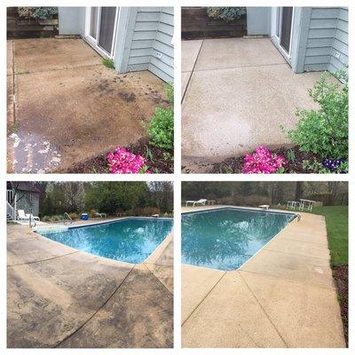 Just some pressure wash cement clean up done right!