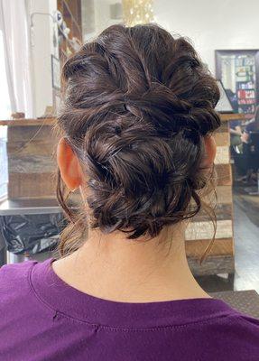 Gorgeous updo that held up through the night