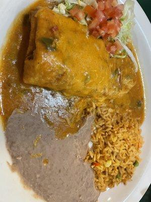 Shredded beef chimichanga