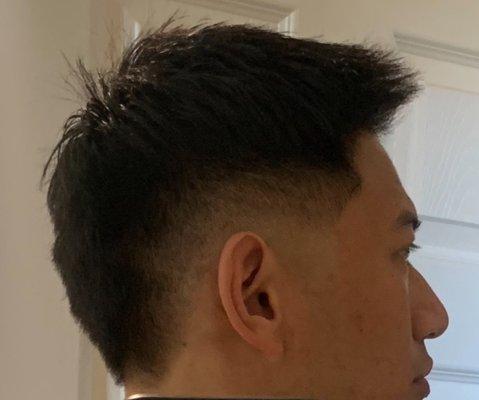 Clean burst fade cut by Alex at Strange Time Barbers