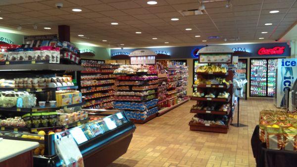 Inside the store - groceries and more.