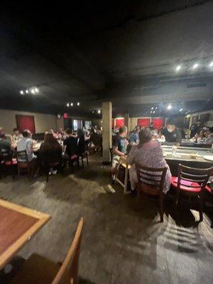 Sorry for the blur only one single table and the rest is hibachi seating.